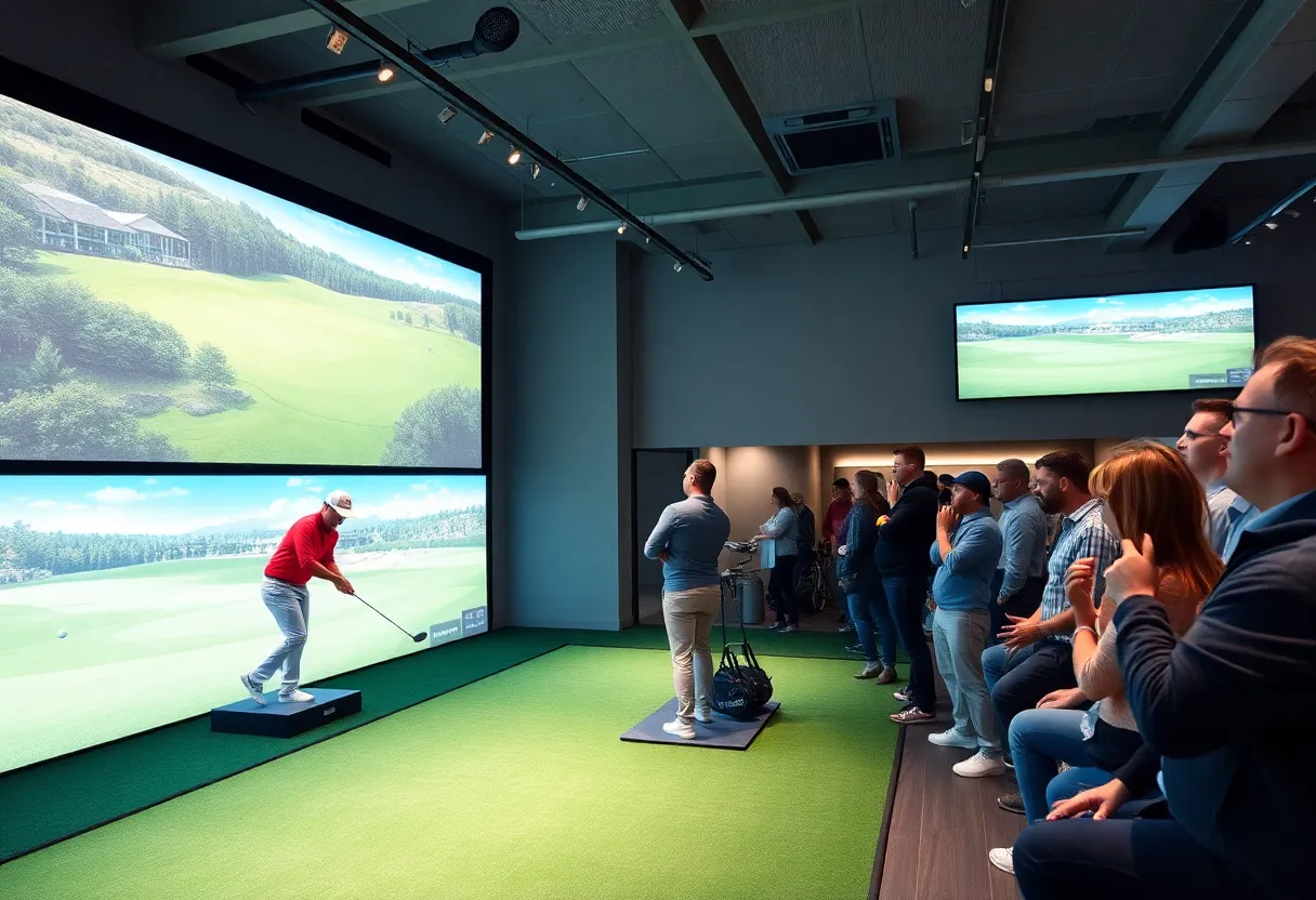 Fans enjoying a thrilling indoor golf match at TGL