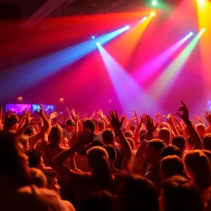 Crowd enjoying a concert at Decca Live in Jacksonville
