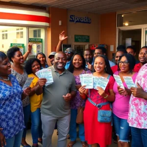 Celebration in Jacksonville after Mega Millions win
