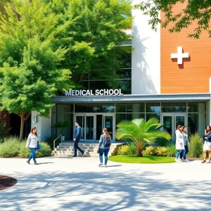 Rendering of the Lake Erie College of Osteopathic Medicine at Jacksonville University