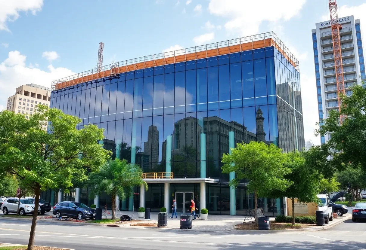 Renovation work at Bank of America Jacksonville Operations Center