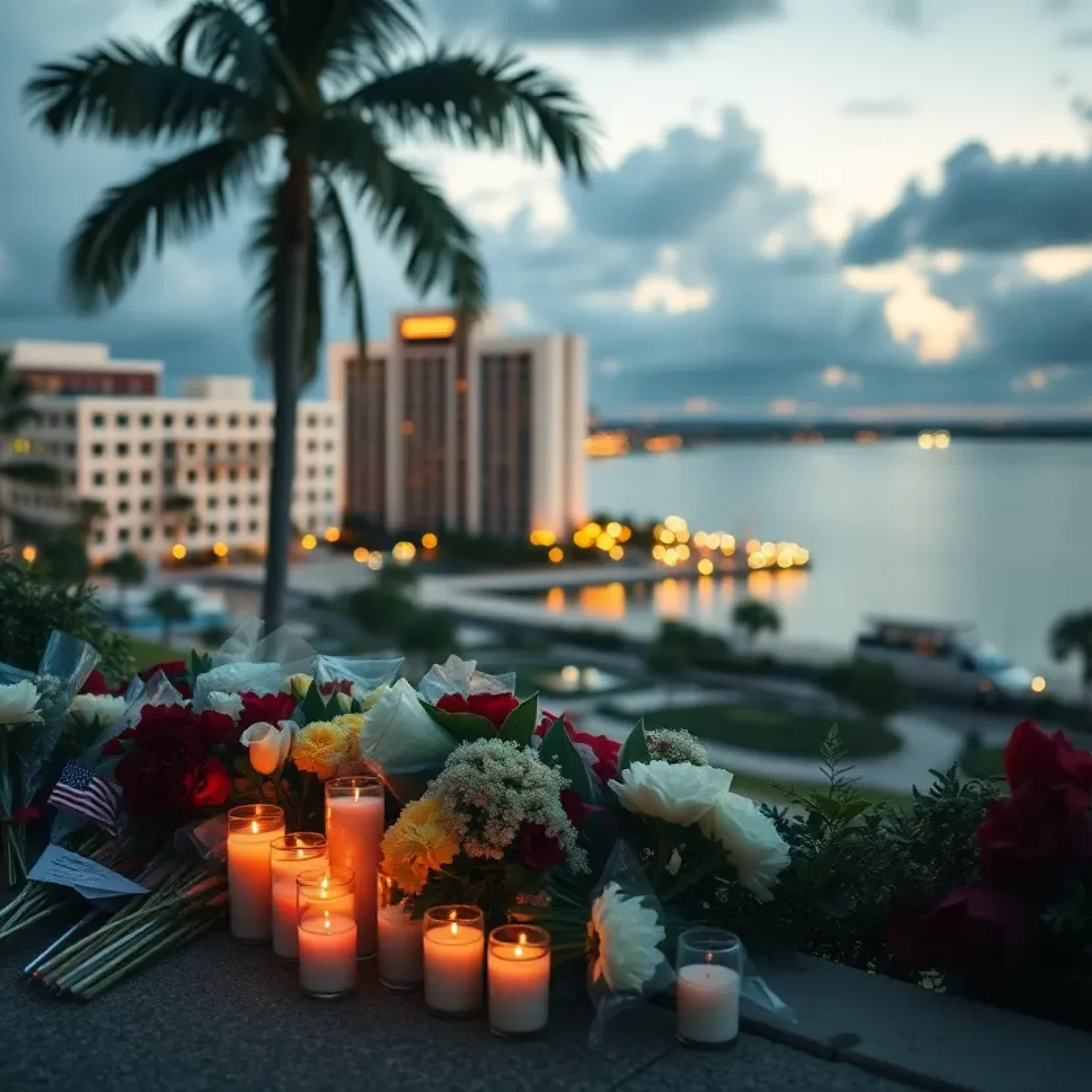 Memorial site for the Boca Raton plane crash victims