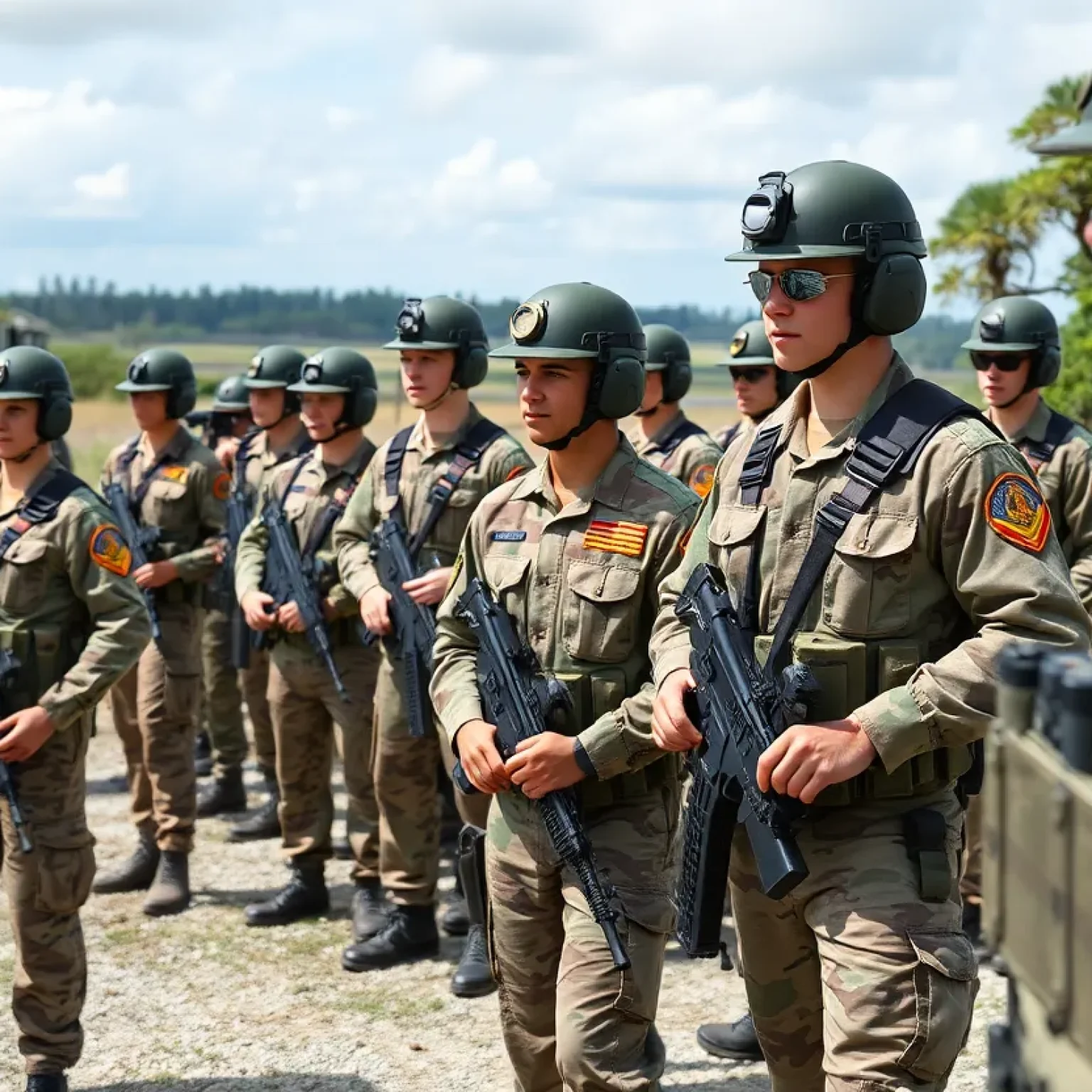 Members of the Florida State Guard engaged in training exercises