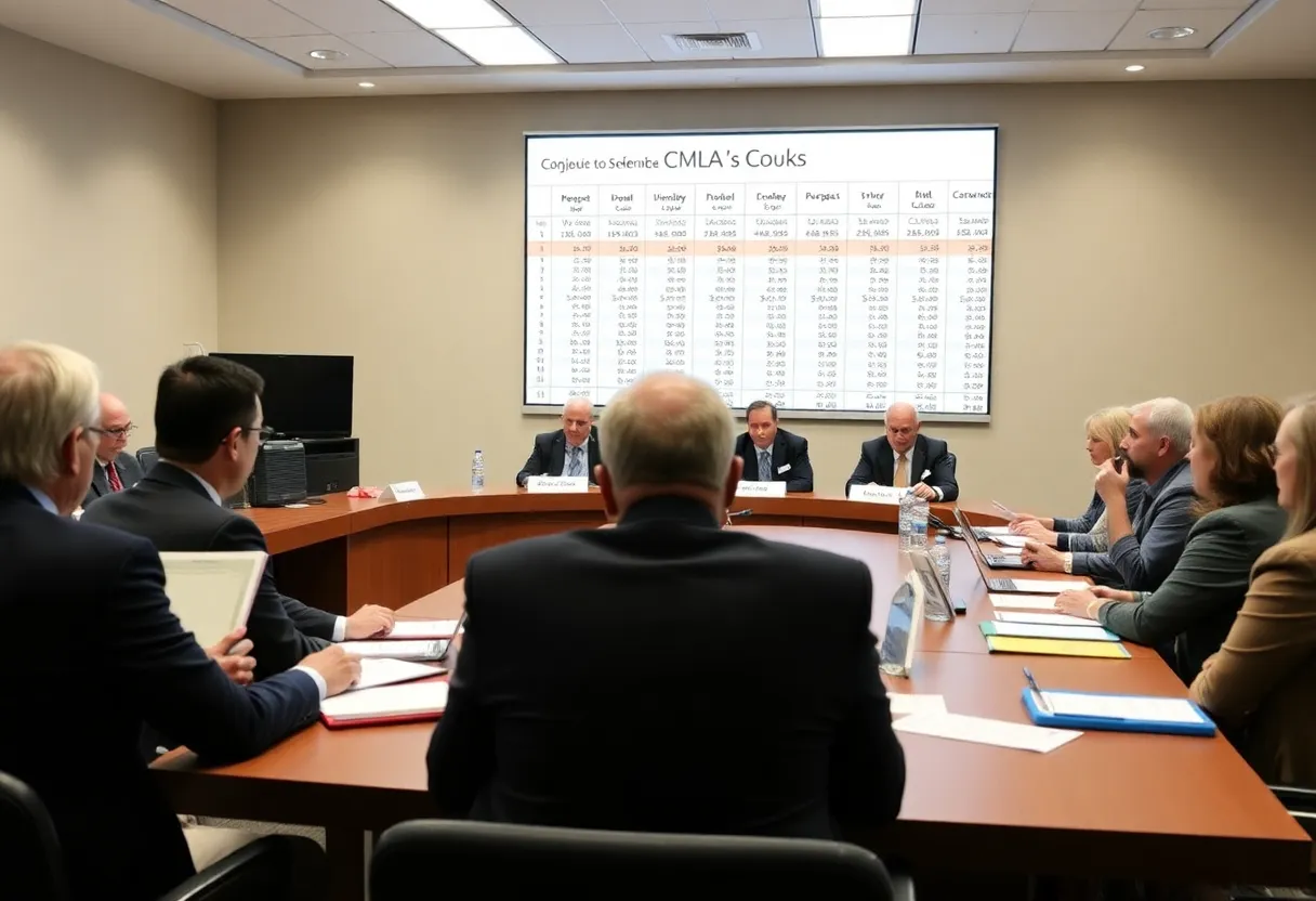 A city council meeting taking place in Jacksonville
