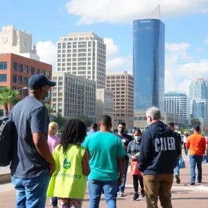 Community members in Jacksonville collaborating on crime prevention