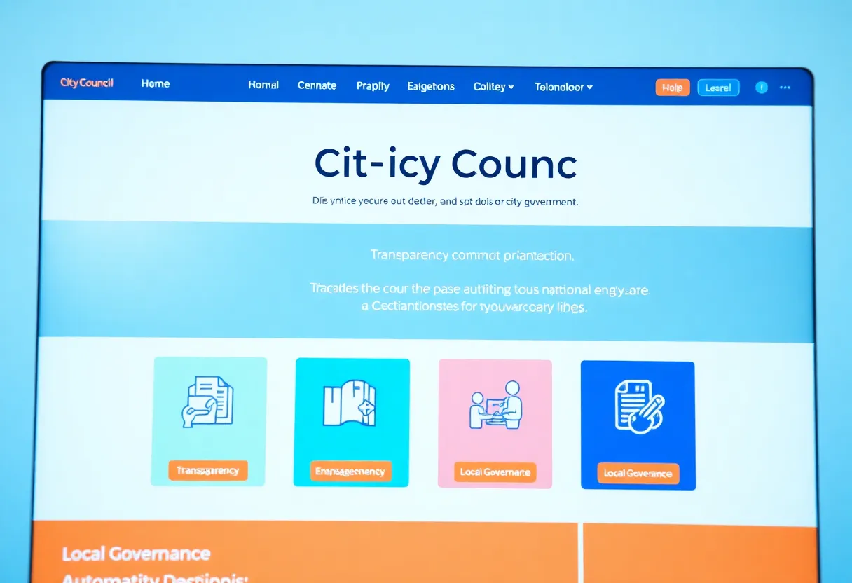 Digital interface of Jacksonville's Duval DOGE webpage promoting community transparency.
