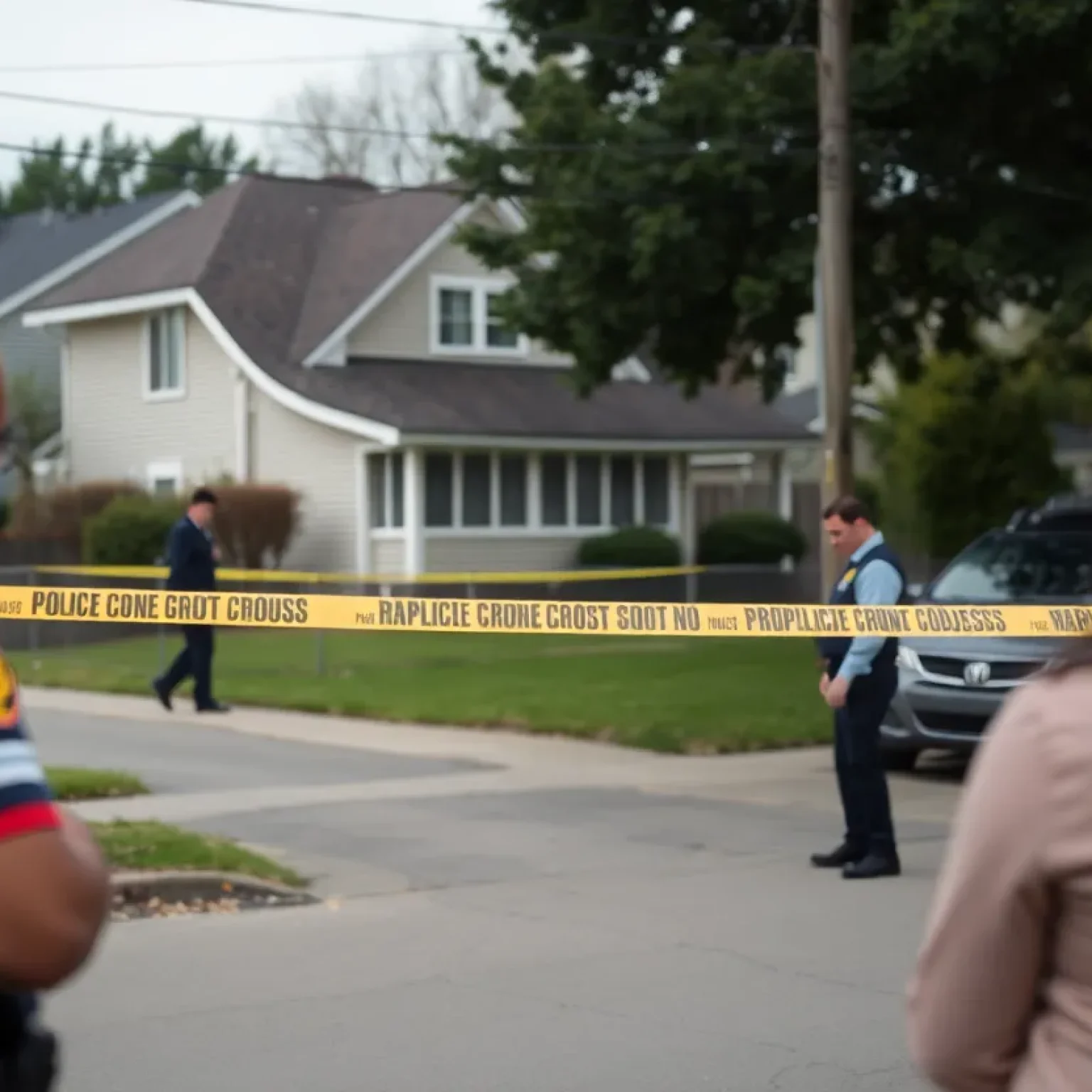 Police at the scene of a tragic shooting in Jacksonville.