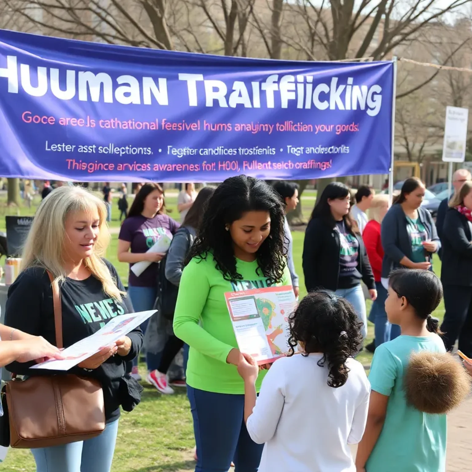 Community members gather to raise awareness about human trafficking in Jacksonville.
