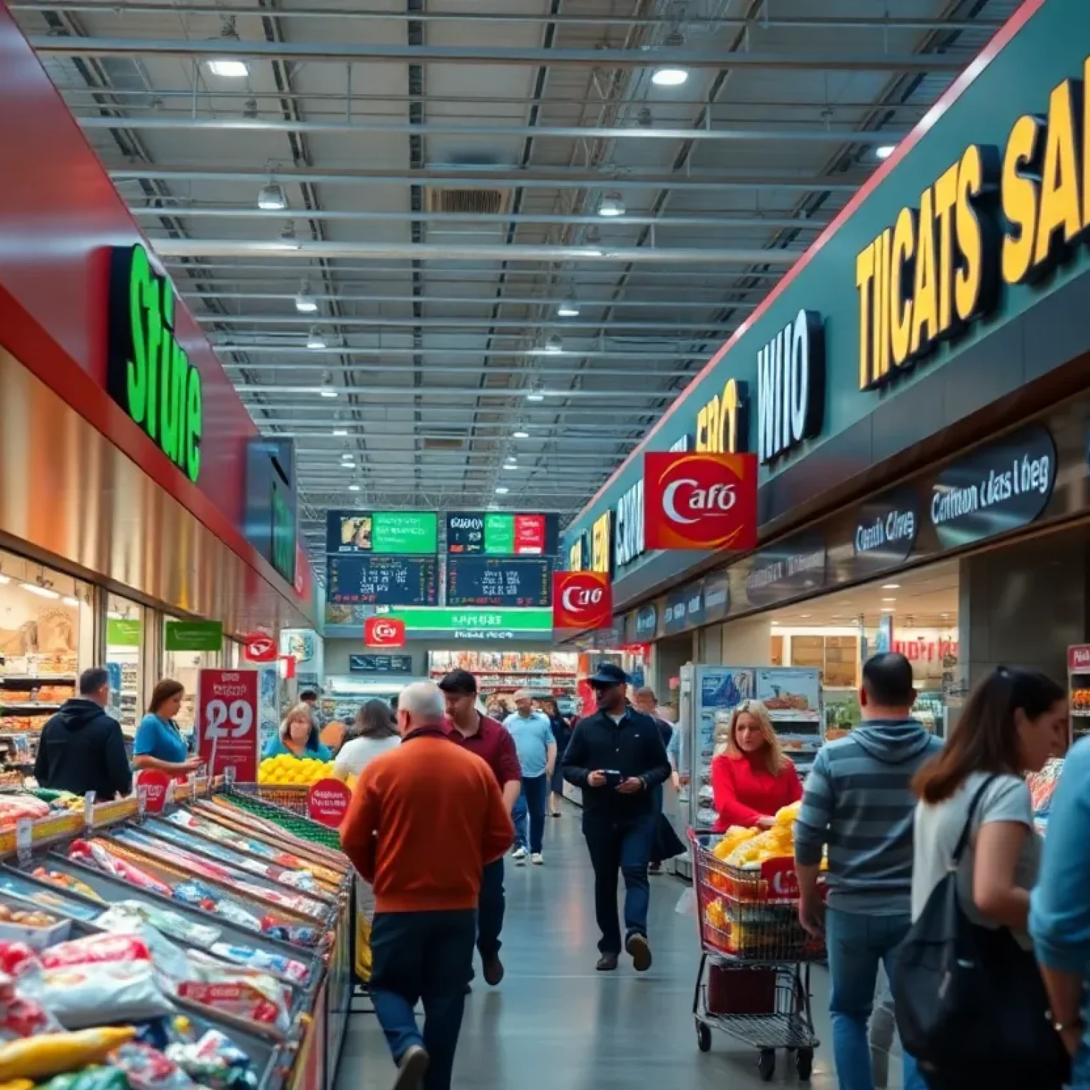 Southeastern Grocers store showcasing changes and customers shopping.